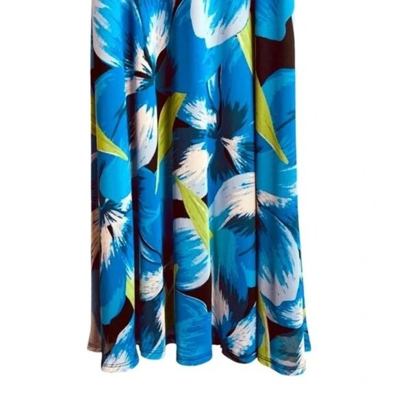 Harlow & Rose Blue Green Floral Maxi Dress - Picture 4 of 5